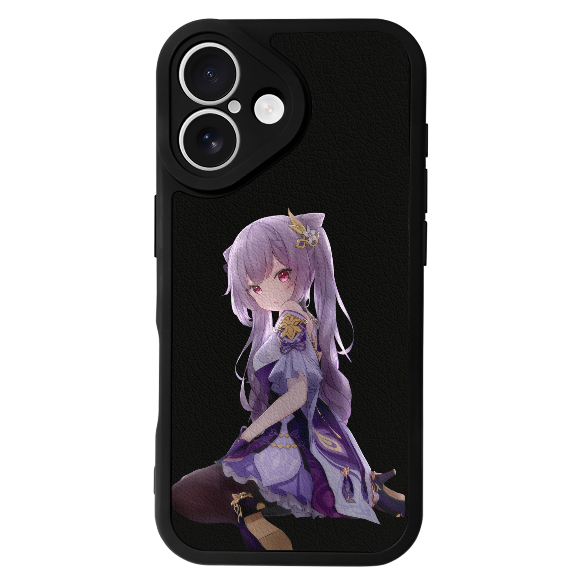 げんし神 刻晴 こくせい genshin Kokusei 【iPhone 16シリーズ対応】シリコンスマホケース（レザー調） 材質：シリコン